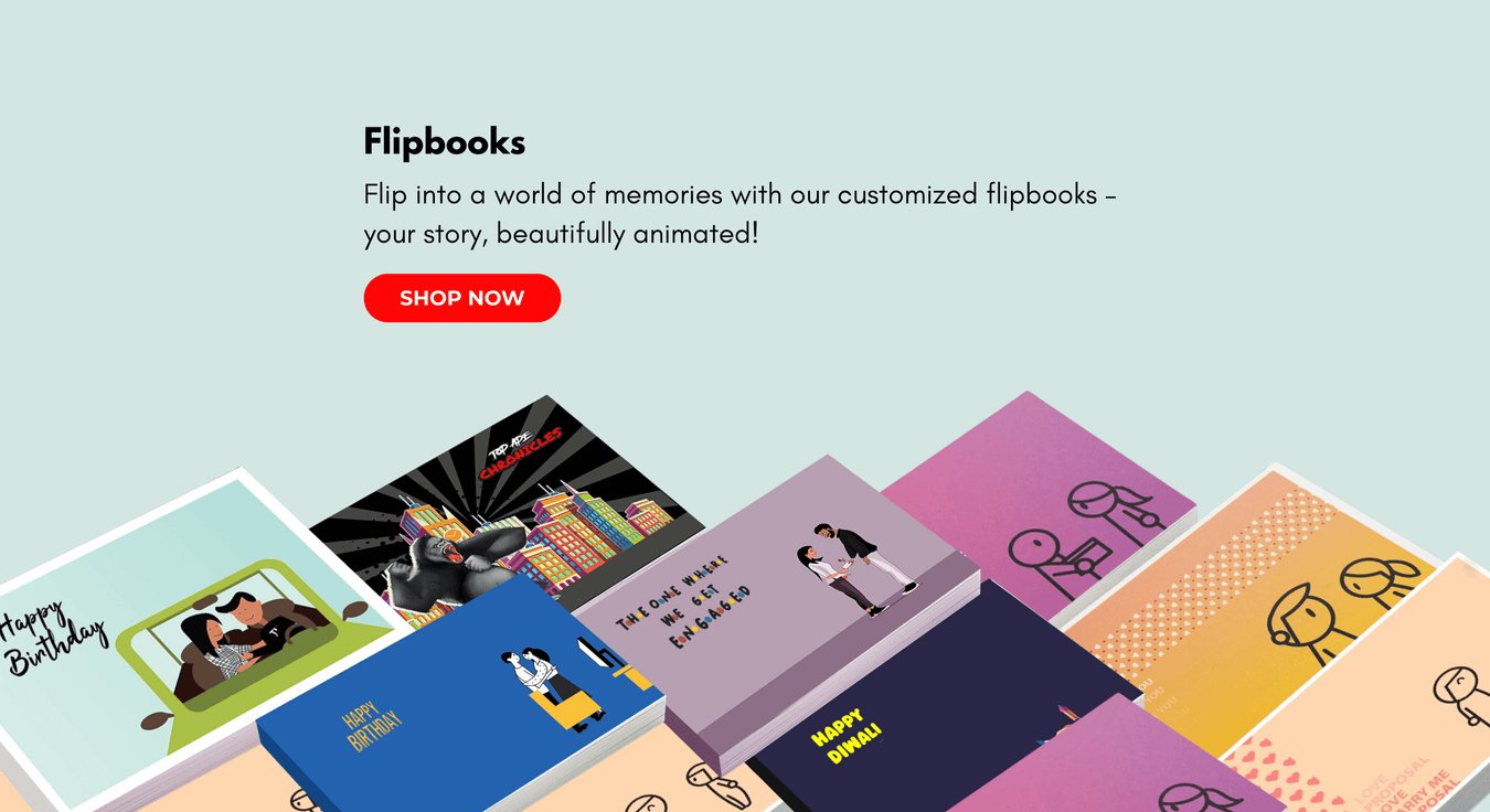 Flip into a world of memories with our customized flipbooks – your story, beautifully animated!