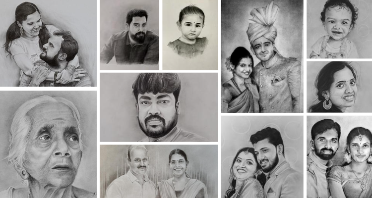 Shop custom pencil drawing portrait now at Dudus Online