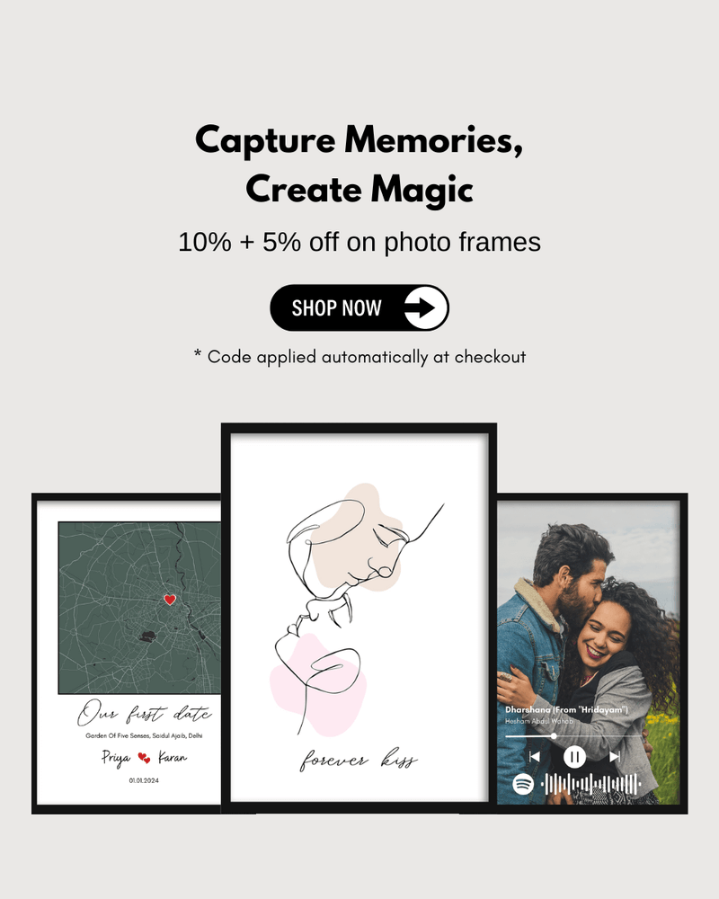 Capture Memories, Create Magic. Get 10% + 5% off on photo frames.
