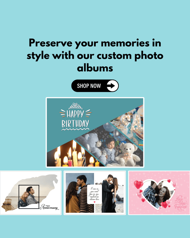 Preserve your memories in style with our custom photo albums