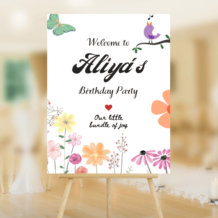 Floral theme - Welcome poster
