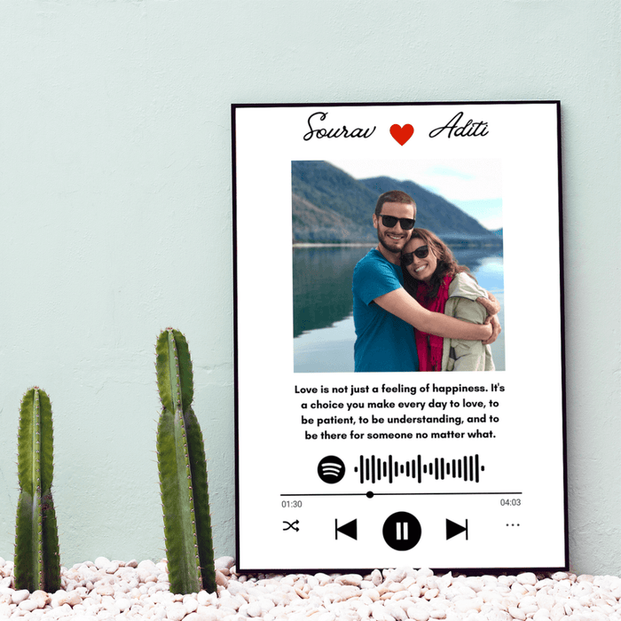 Personalized Love Quotes Spotify frame