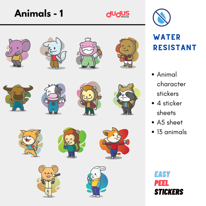 Animals sticker sheet - 1