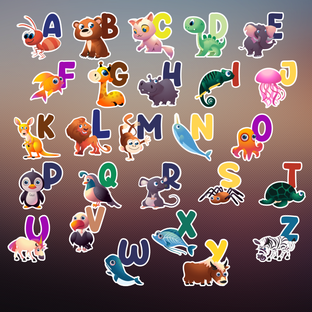 Kids alphabet stickers