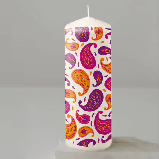 Rangoli design printed candle - Dudus Online