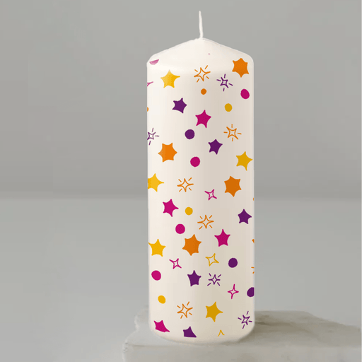 Sparkle design printed candle - Dudus Online