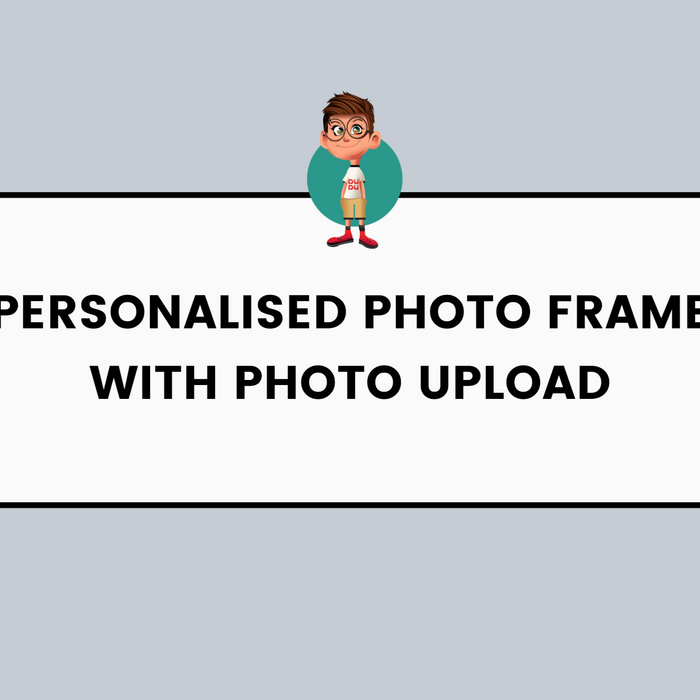 Personalised photo frame with photo upload