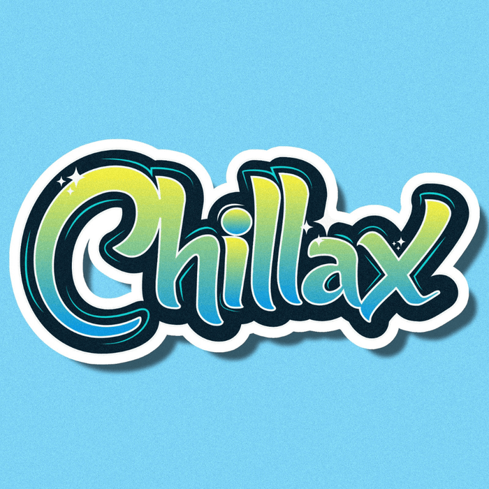 Chillax Word Sticker