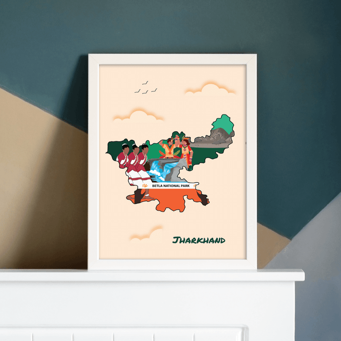 Jharkhand map frame