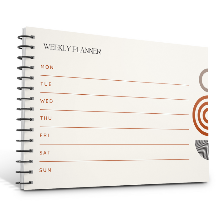 Abstract theme weekly planner
