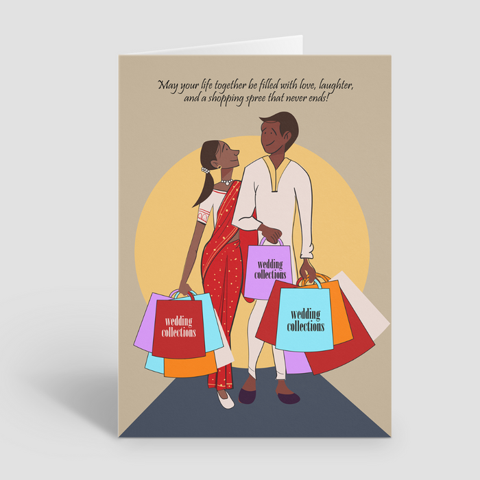 Love and Shopping Spree Spoof Greeting Card