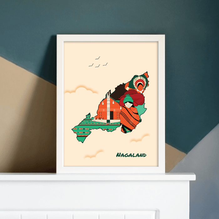 Nagaland map frame