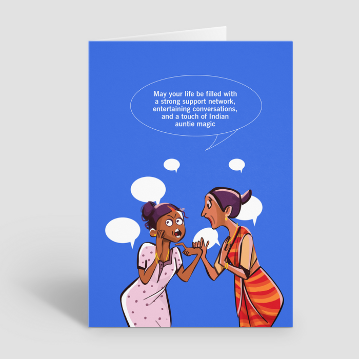 Indian Auntie Magic Spoof Greeting Card