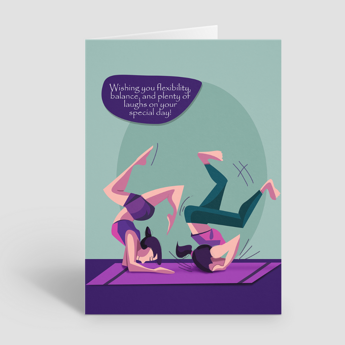 Flexibility and Balance Birthday Spoof Greeting Card