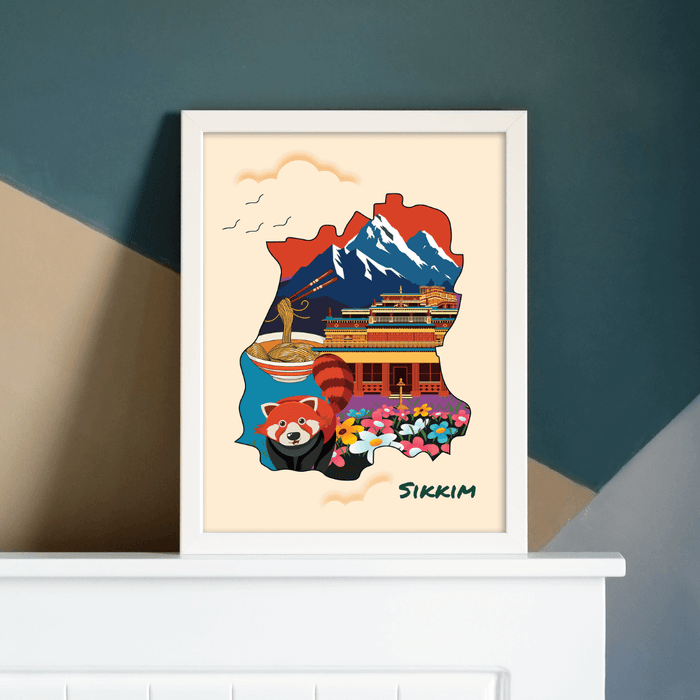 Sikkim map frame