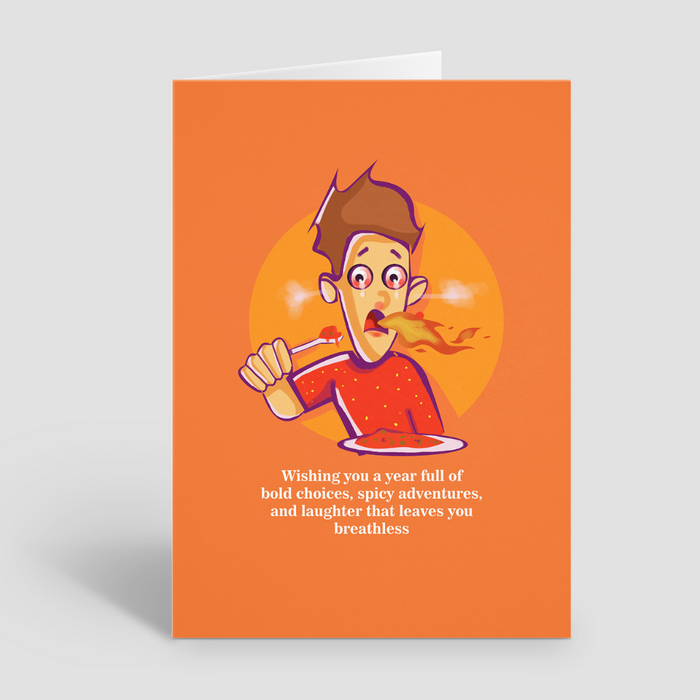 Hilarious Spicy Adventure Greeting Card – Perfect for Birthdays and Celebrations