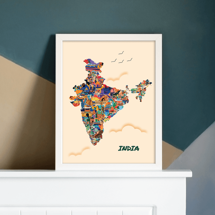 India map frame