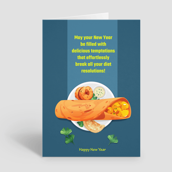 Spoof Dosa New Year Greeting Card