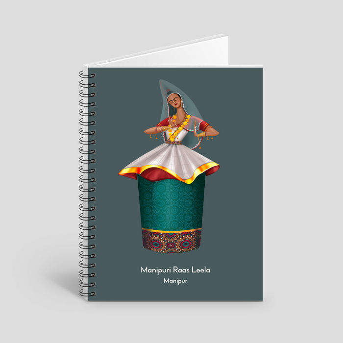 Manipuri dance theme notebook