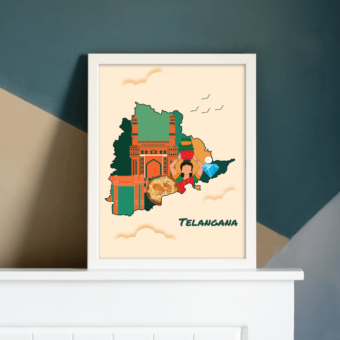 Telangana map frame