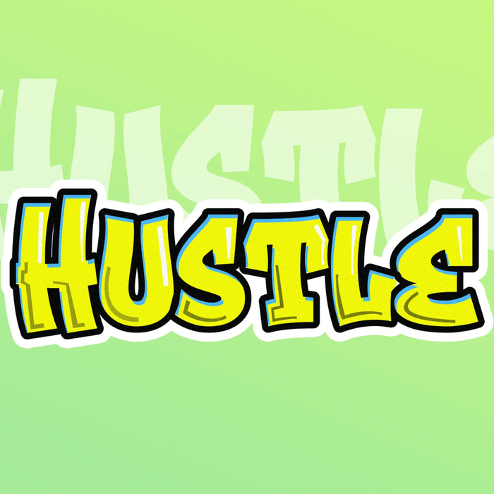 Hustle Word Sticker