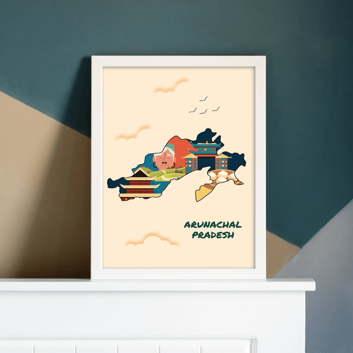 Arunachal Pradesh map frame