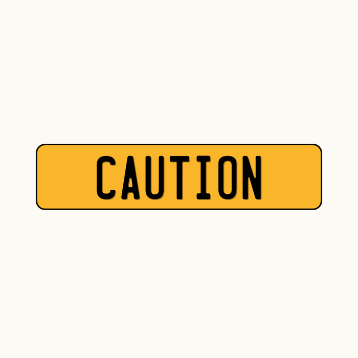 Caution attitude plates