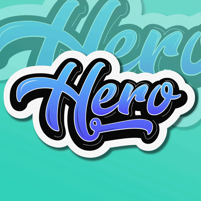 Hero Word Sticker