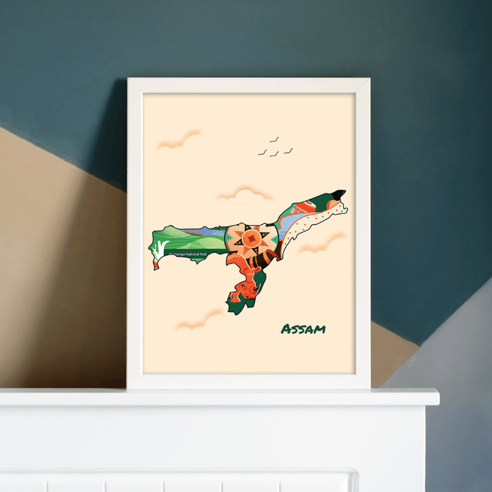 Assam map frame