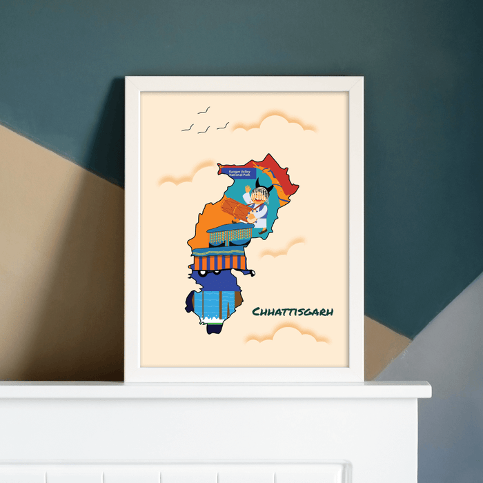 Chhattisgarh map frame