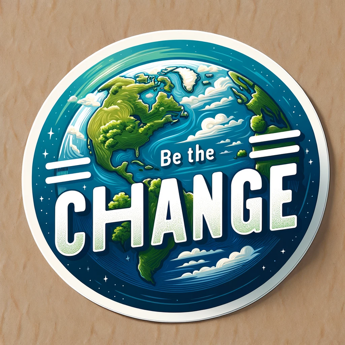 Be the Change sticker