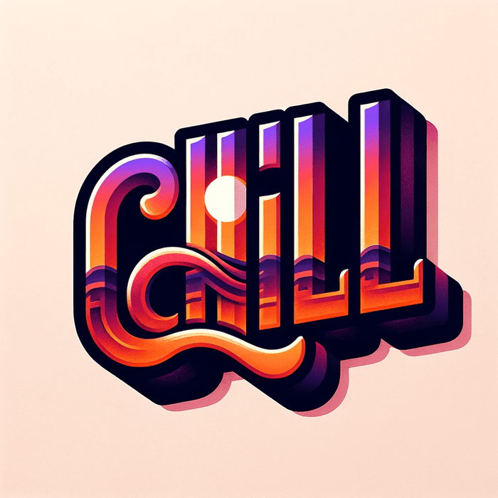 Chill Word Sticker