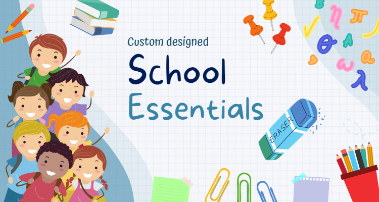 Custom designed school essentials now at Dudus Online