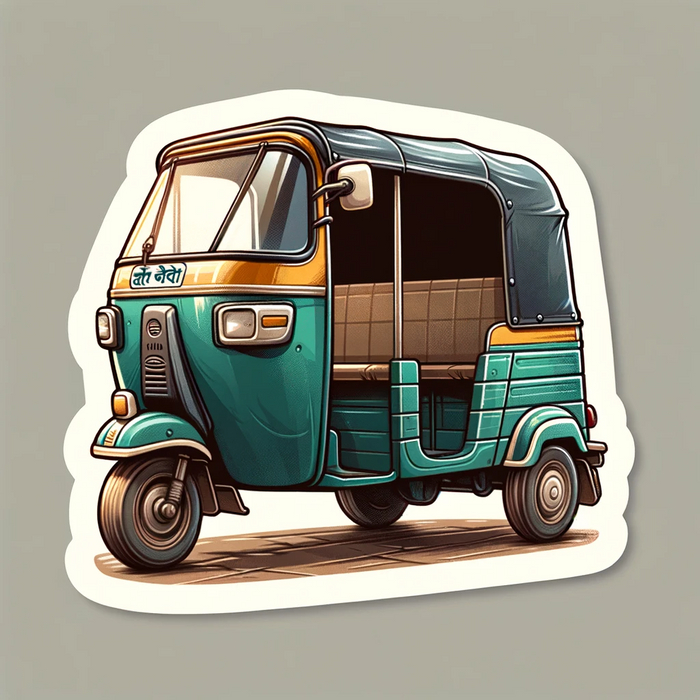 Indian auto-rickshaw sticker