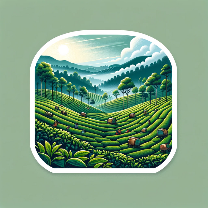 Indian tea plantations sticker