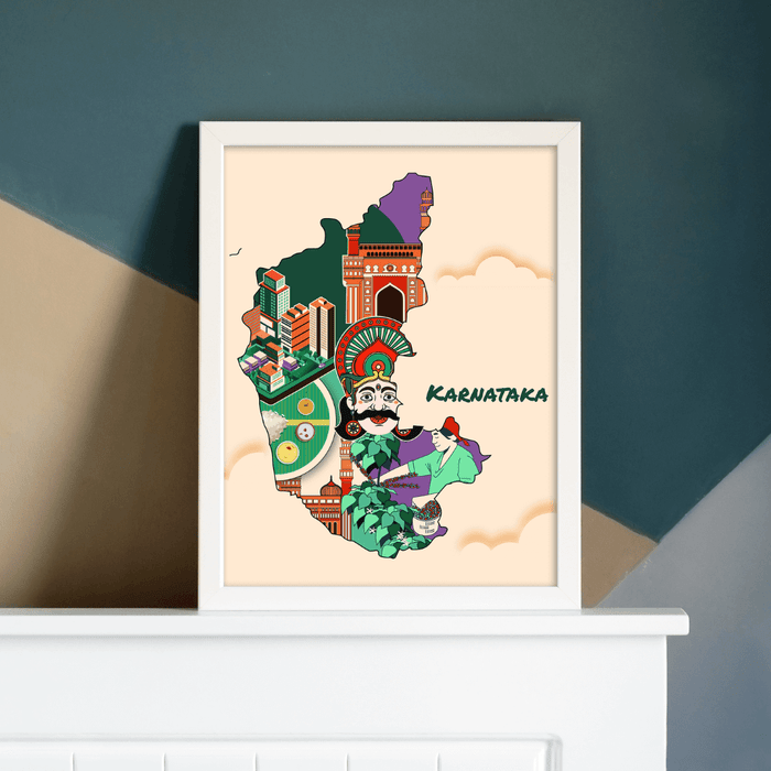 Karnataka map frame
