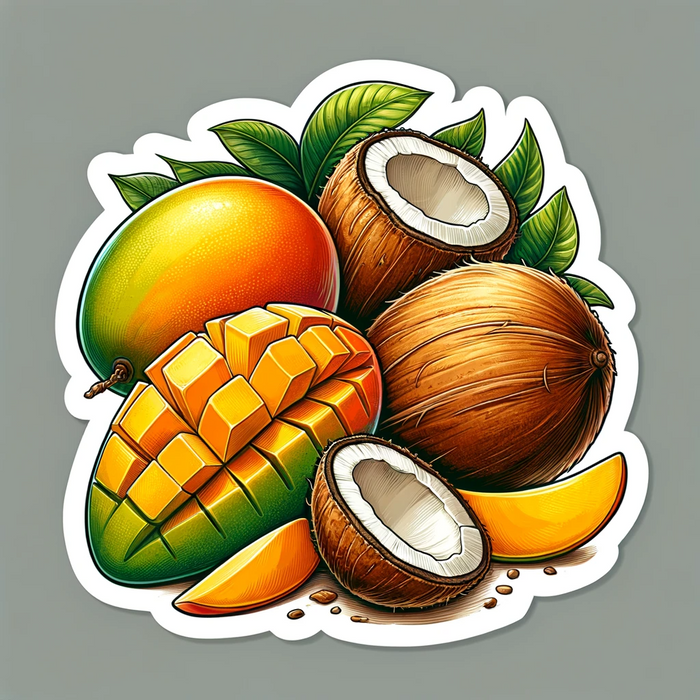 Mangoes and Coconuts sticker