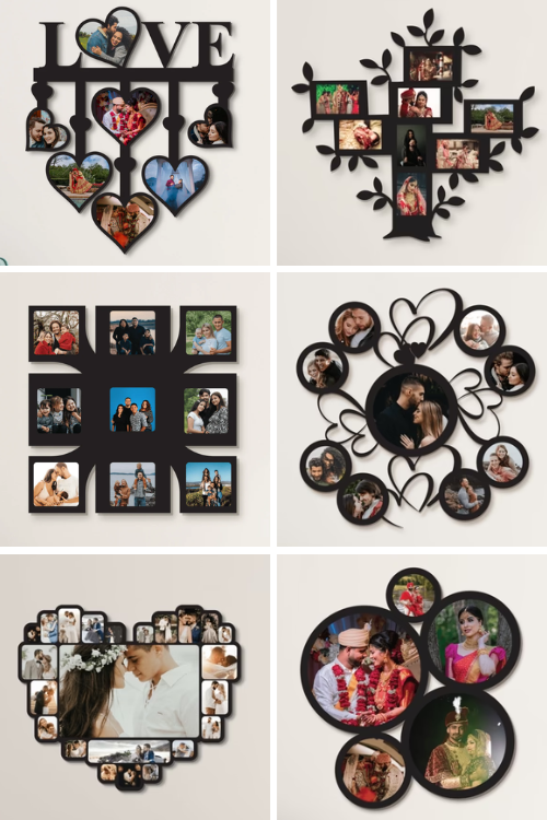 Shop personalized custom shape photo frames at Dudus Online