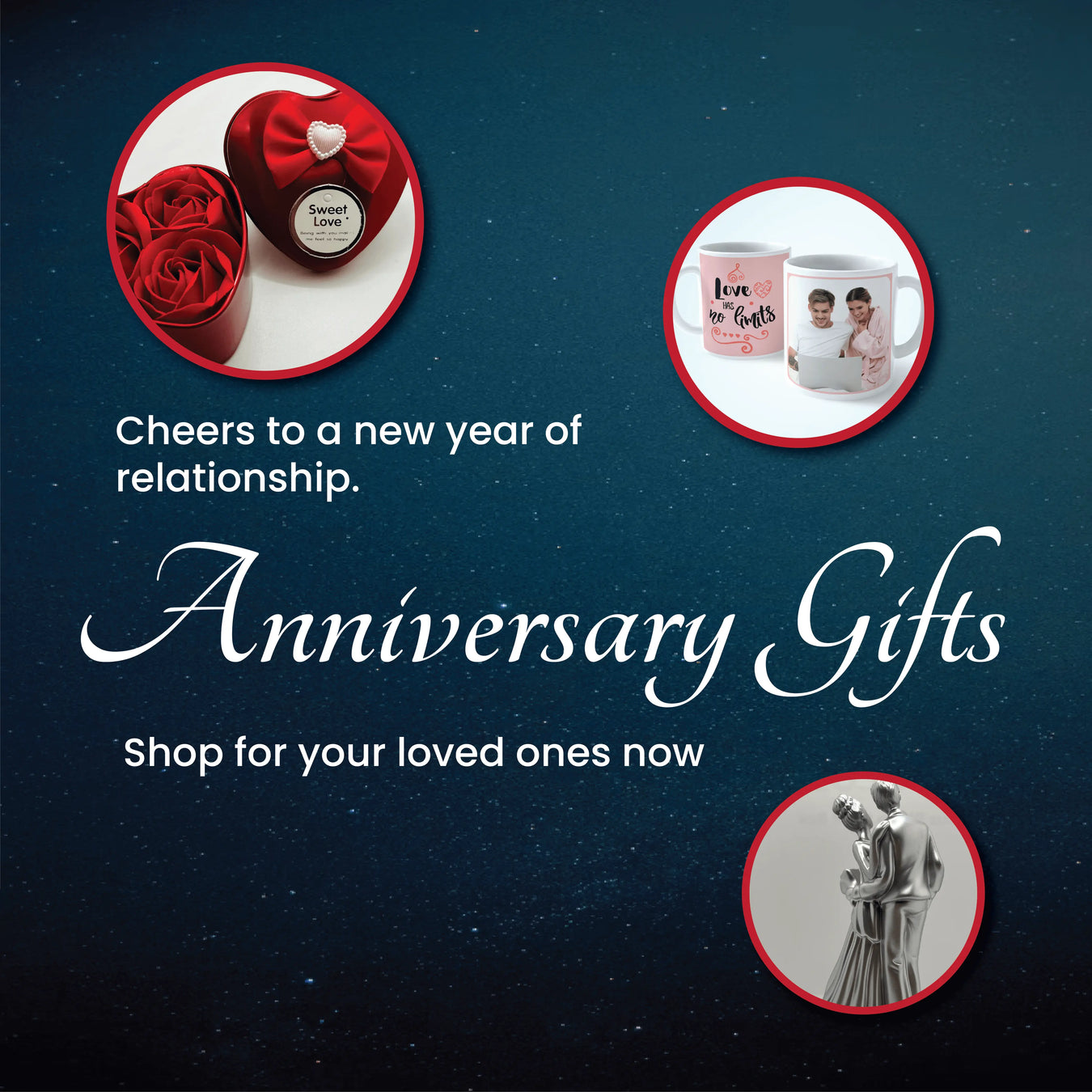 Shop anniversary gifts from Dudus Online