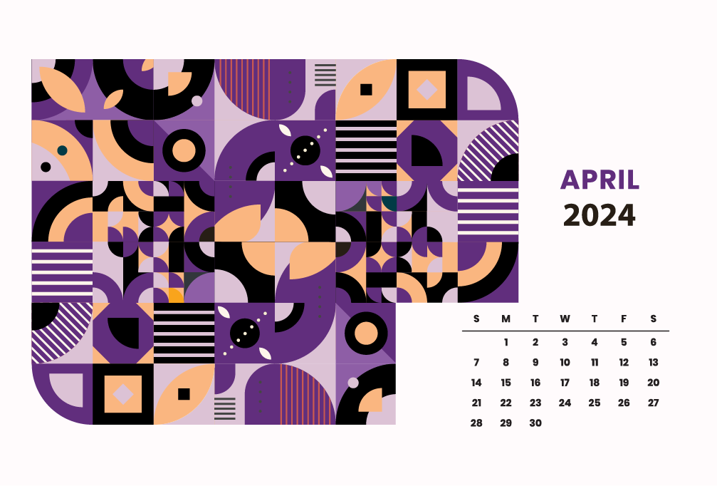 Abstract Desk Calendar