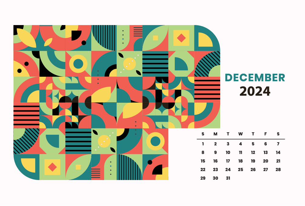 Abstract Desk Calendar