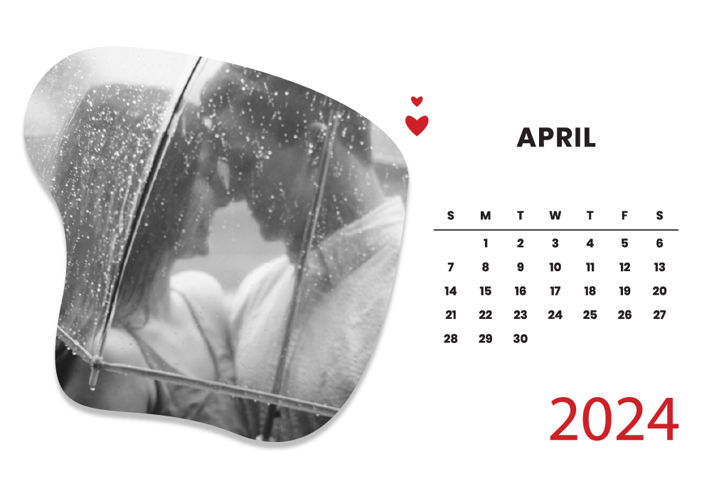 Love photo desk calendar