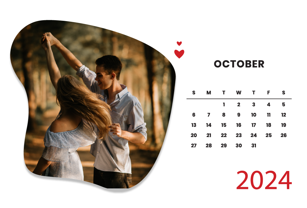 Love photo desk calendar