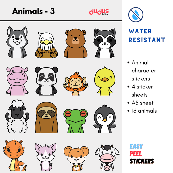 Animals sticker sheet - 3