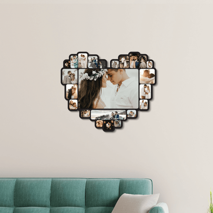 Heart love collage photo frame