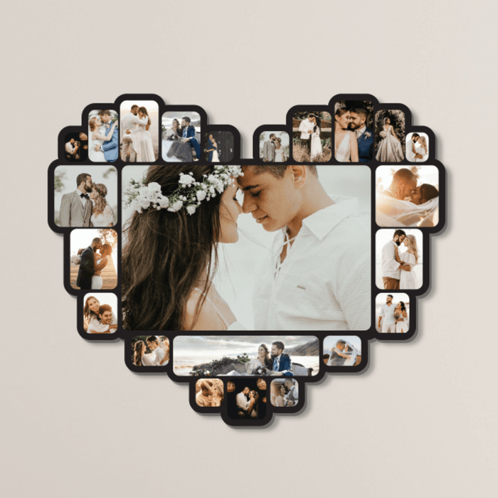Heart love collage photo frame