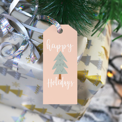 Happy holidays gift tag - Dudus Online