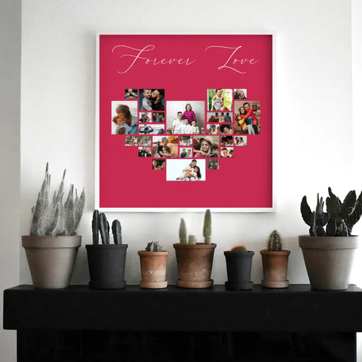 Forever love heart shape collage photo frames - Dudus Online
