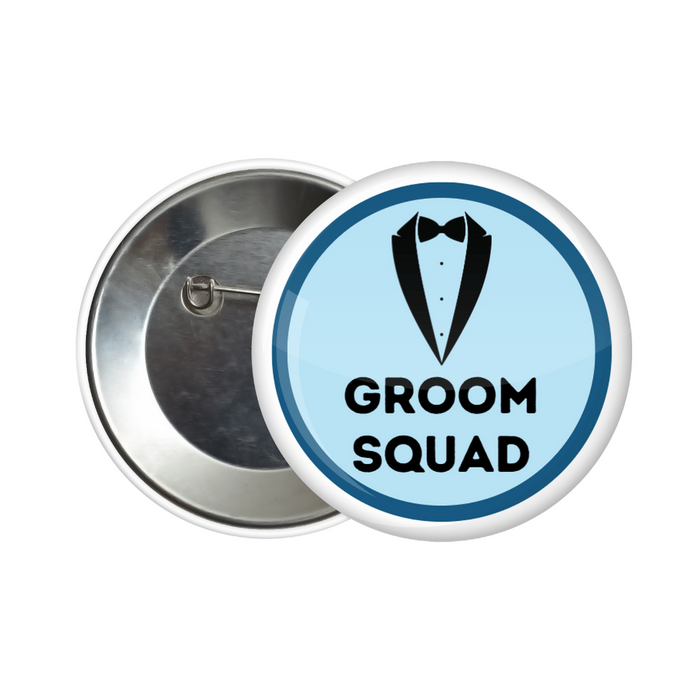 Groom squad suite button badge - Dudus Online
