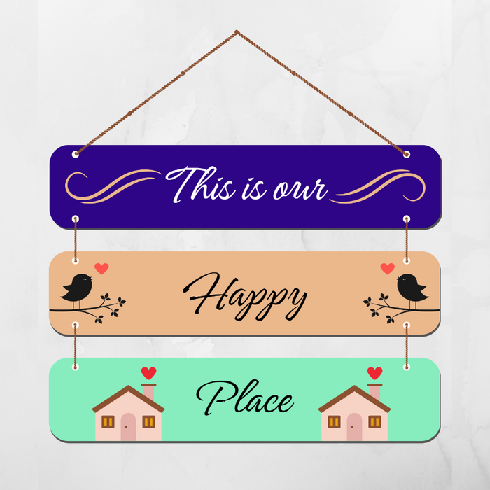 This is our happy place wall hanging